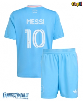 Inter Miami Lionel Messi #10 Echipament de Fotbal Replică 2025-26 Copii Treilea (+ Șorturi)